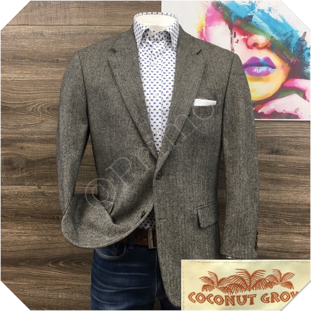 Mens 100% Cashmere Blazer Sport Coat Casual Jacket Size 42R Classic Suit (FLAW)